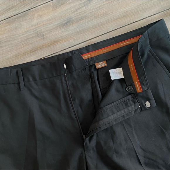 Michael Kors Classic Fit Flat Wool Dress Pant - Picture 3 of 4